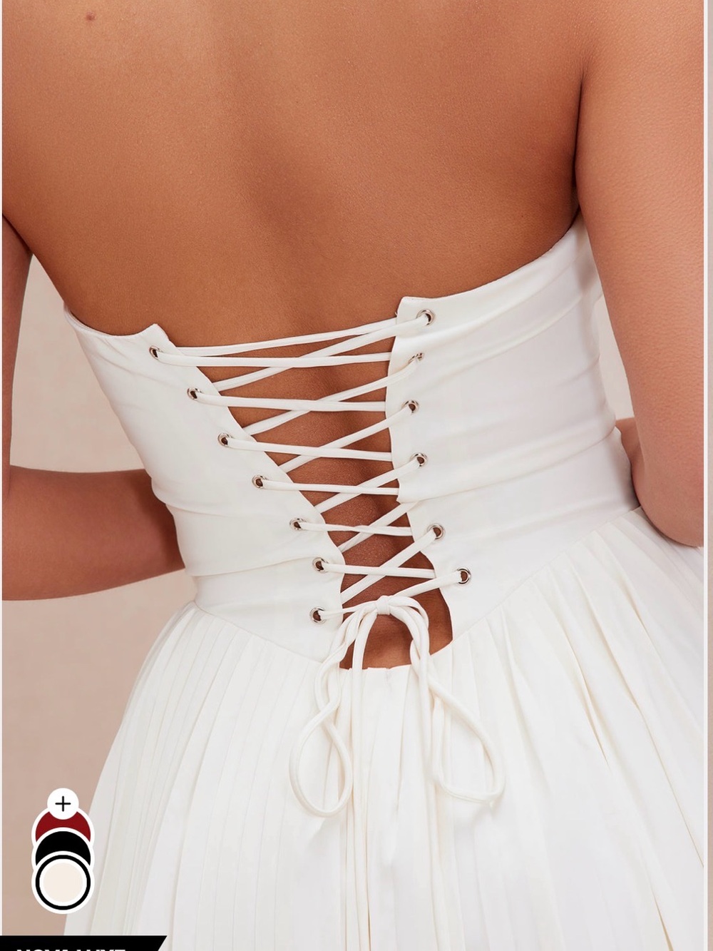 Fashion Nova Strapless Corset Maxi Dress in Ivory - Picture 2 of 4